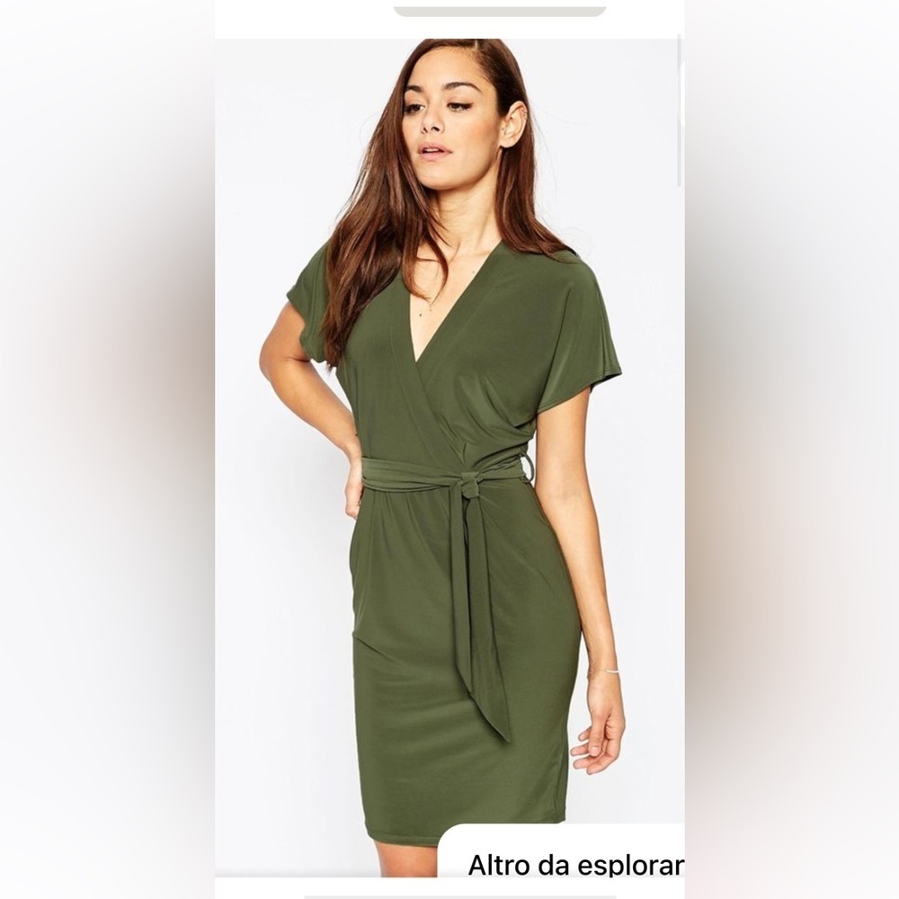 ASOS Moss Green Wrap Dress​